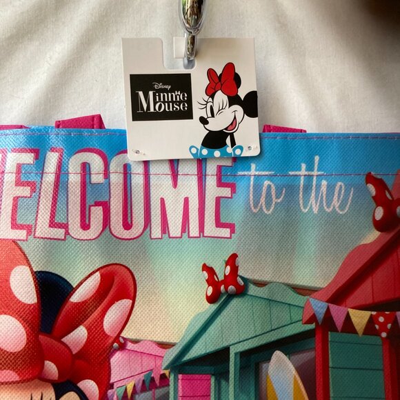 Disney Minnie Mouse Welcome to the Beach House Shopper Tote Bag Grocery Shopping - Picture 4 of 8